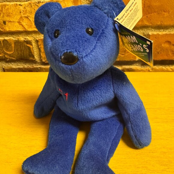 Roger Clemens 1998 Salvino's Bamm Beanos Beanie Babies Bear MLB Baseball NWT - Picture 2 of 3